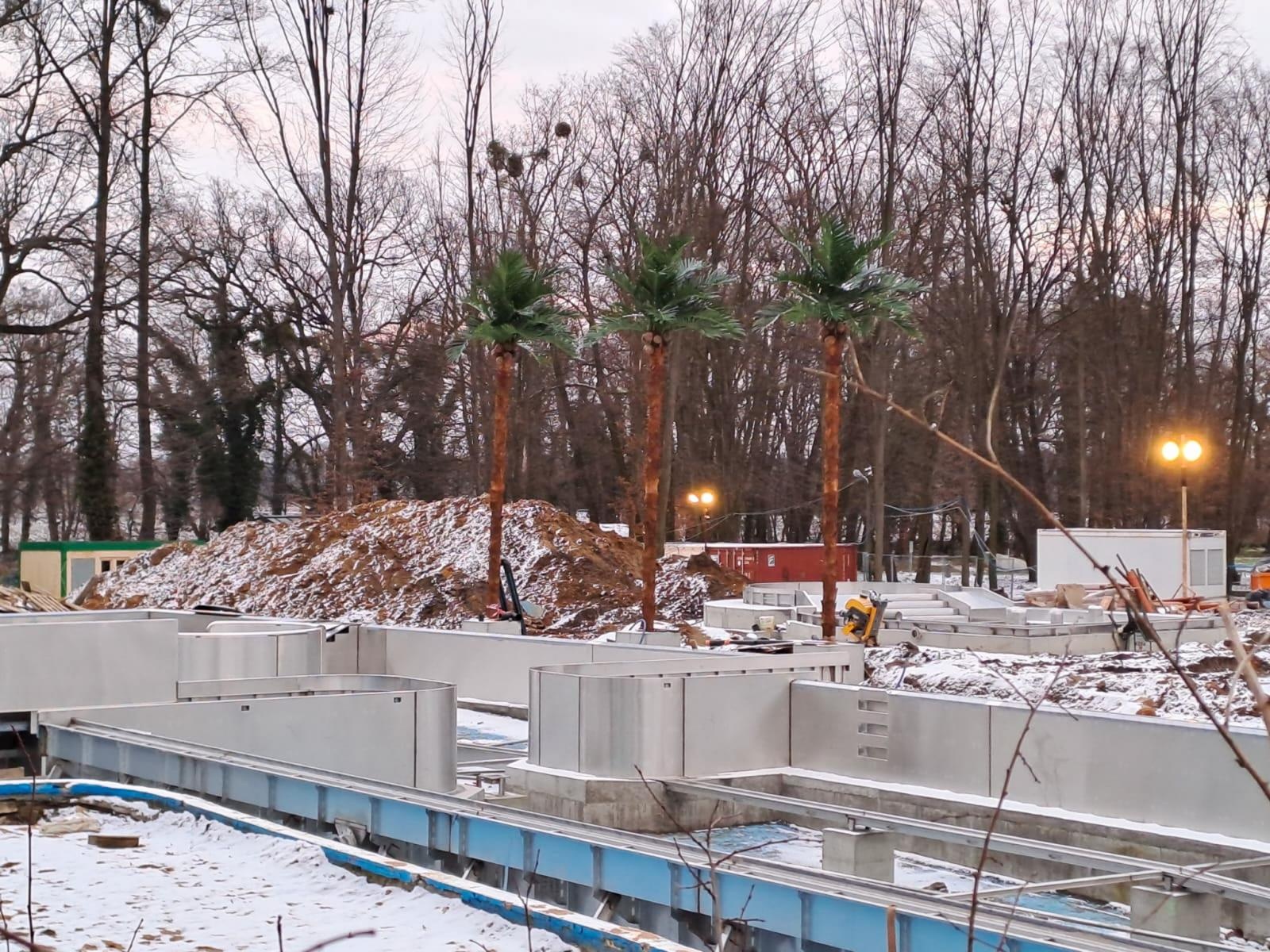Zdjęcie w galerii na portalu naszraciborz.pl: Palmy w Tworkowie. Budowa nowoczesnego kąpieliska pod Raciborzem na ostatniej prostej [FOTO] wiadomości z regionu