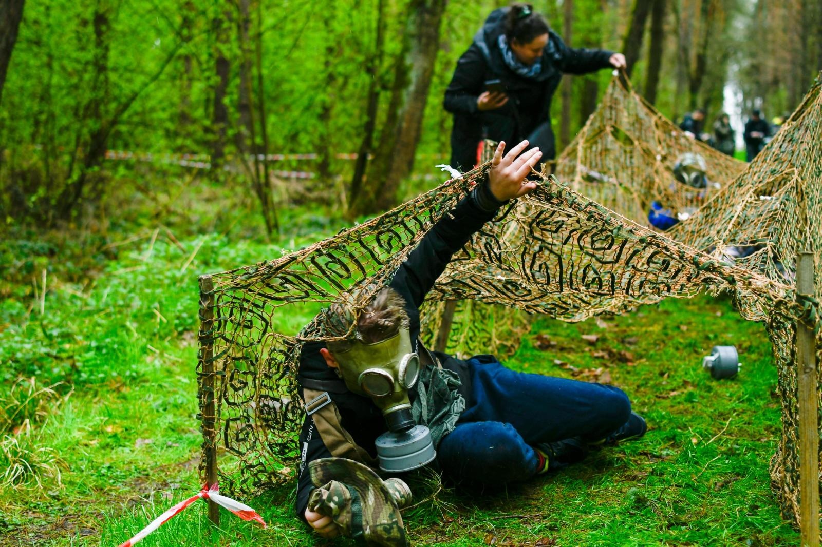 Zdjęcie w galerii na portalu naszraciborz.pl: ZWIADOWCY. Bieg militarny w lesie Obora wiadomości z regionu