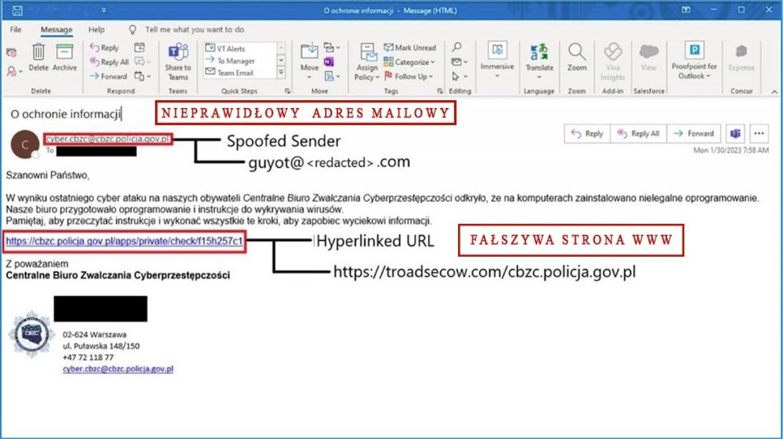 Zdjęcie w galerii na portalu naszraciborz.pl: Uważaj na fałszywe maile dotyczące rzekomego cyberataku! wiadomości z regionu