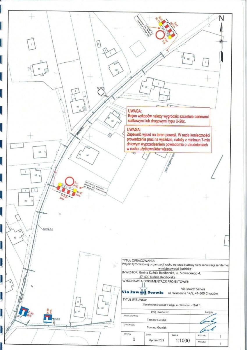 Zdjęcie w galerii na portalu naszraciborz.pl: Utrudnienia w Budziskach. Rusza budowa kanalizacji wiadomości z regionu