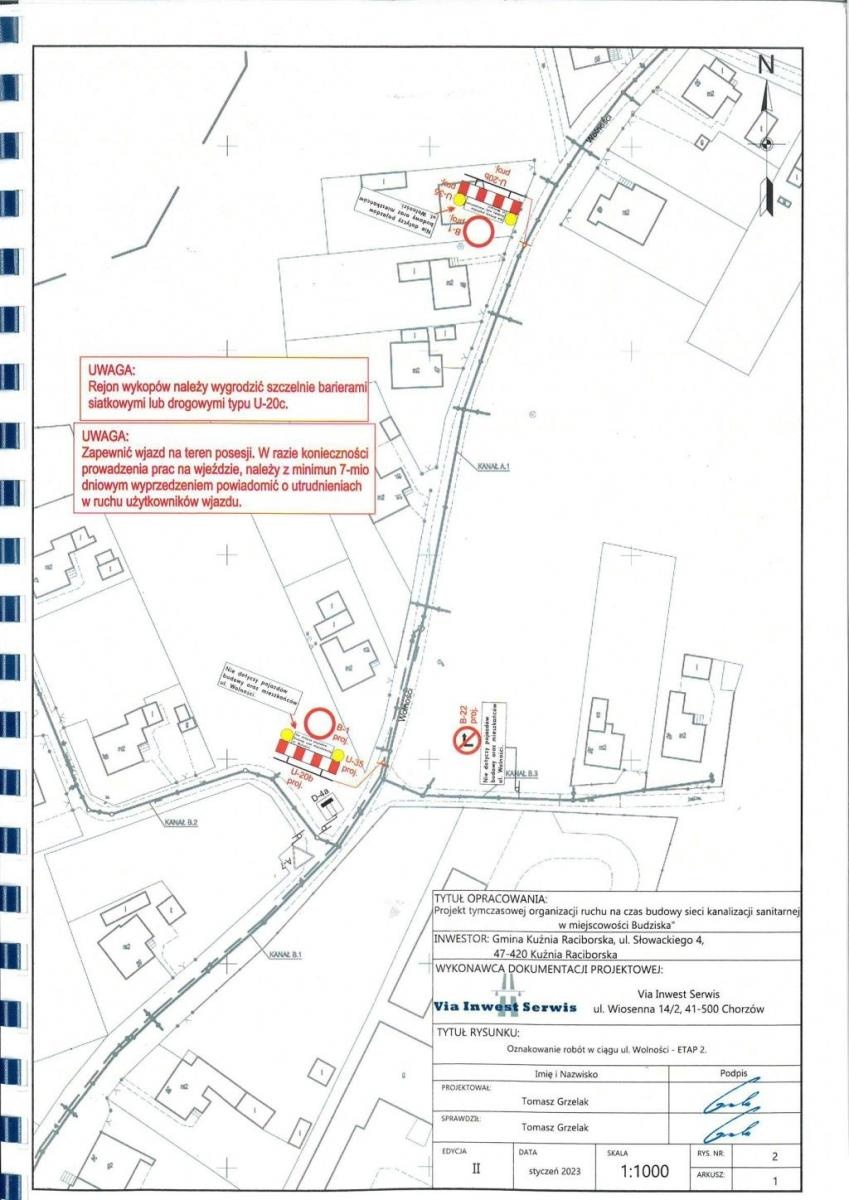 Zdjęcie w galerii na portalu naszraciborz.pl: Utrudnienia w Budziskach. Rusza budowa kanalizacji wiadomości z regionu