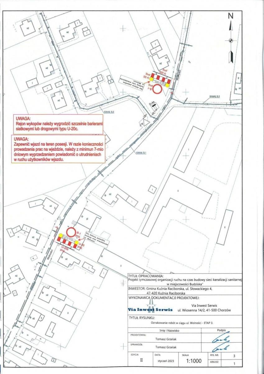 Zdjęcie w galerii na portalu naszraciborz.pl: Utrudnienia w Budziskach. Rusza budowa kanalizacji wiadomości z regionu