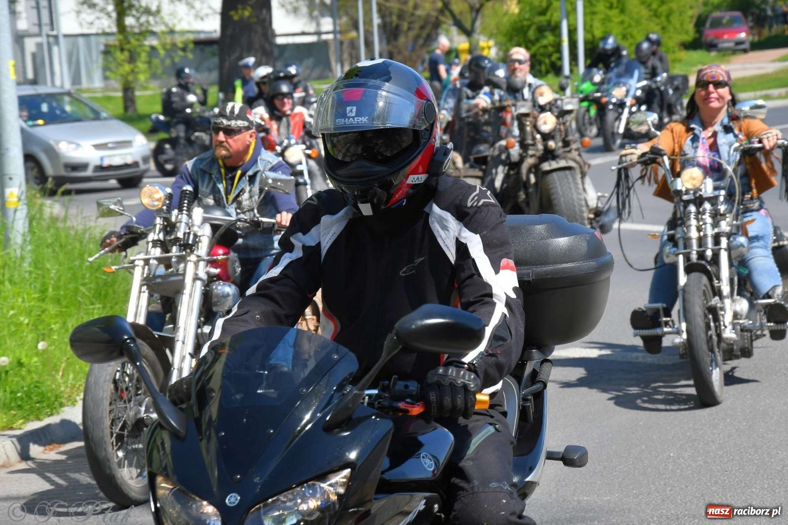 Zdjęcie w galerii na portalu naszraciborz.pl: Setki motocyklistów na ulicach Raciborza [FOTO] wiadomości z regionu