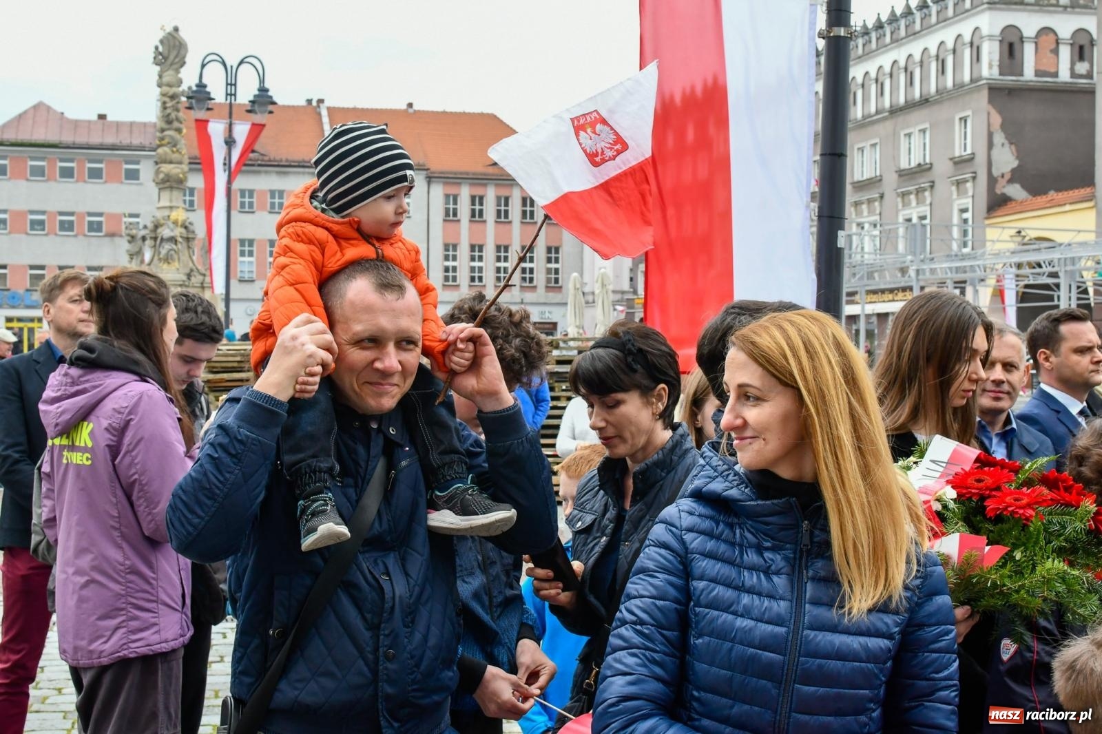 Zdjęcie w galerii na portalu naszraciborz.pl: Święto Narodowe Trzeciego Maja w Raciborzu [FOTO i WIDEO] wiadomości z regionu