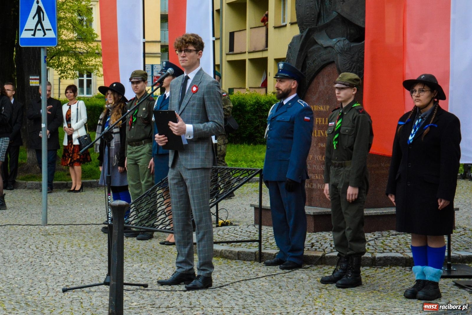 Zdjęcie w galerii na portalu naszraciborz.pl: Święto Narodowe Trzeciego Maja w Raciborzu [FOTO i WIDEO] wiadomości z regionu