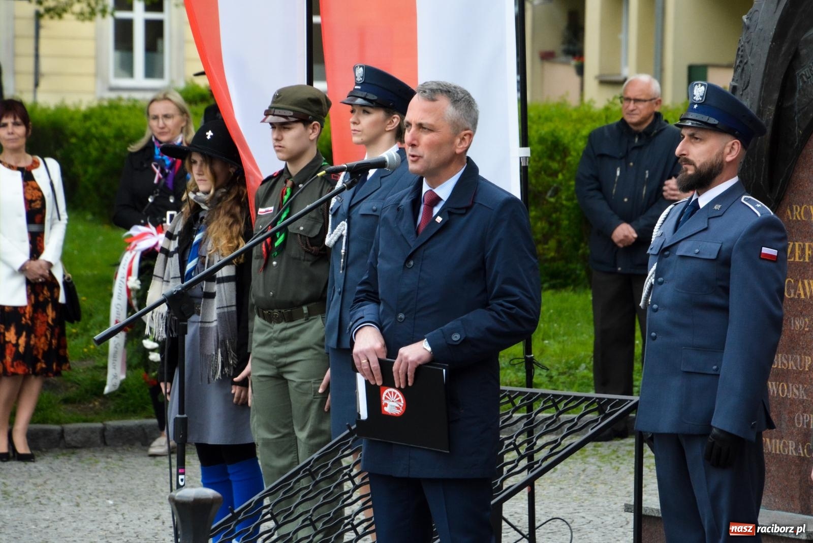 Zdjęcie w galerii na portalu naszraciborz.pl: Święto Narodowe Trzeciego Maja w Raciborzu [FOTO i WIDEO] wiadomości z regionu
