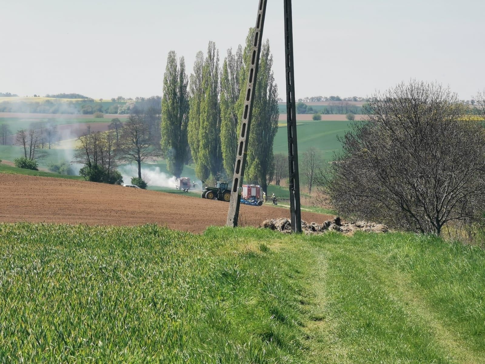 Zdjęcie w galerii na portalu naszraciborz.pl: Pożar trawy w Borucinie. Policja szuka podpalacza wiadomości z regionu