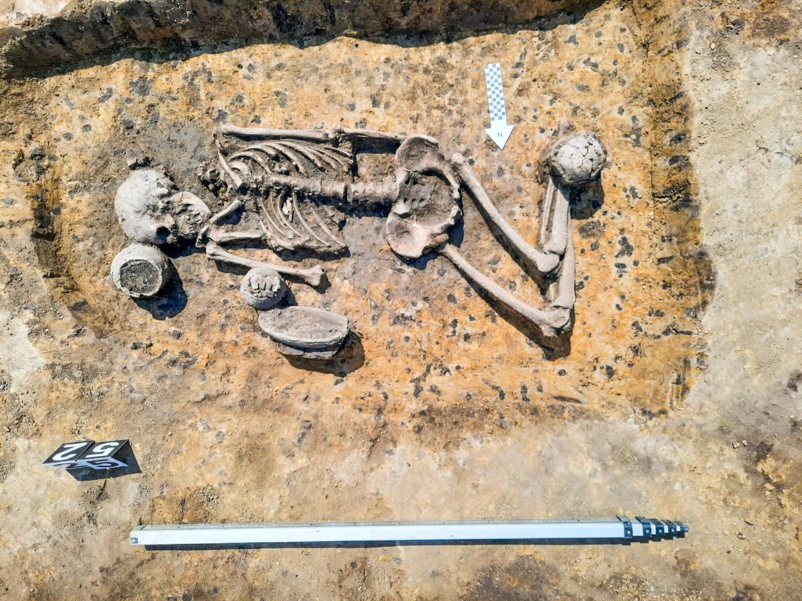 Zdjęcie w galerii na portalu naszraciborz.pl: Pradziejowy szkielet bez stóp i dłoni. Sensacyjne odkrycie archeologów w Raciborzu [FOTO] wiadomości z regionu