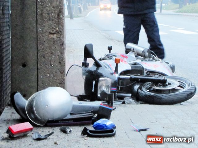 Zdjęcie w galerii na portalu naszraciborz.pl: Pijany motocyklista sprawcą wypadku wiadomości z regionu