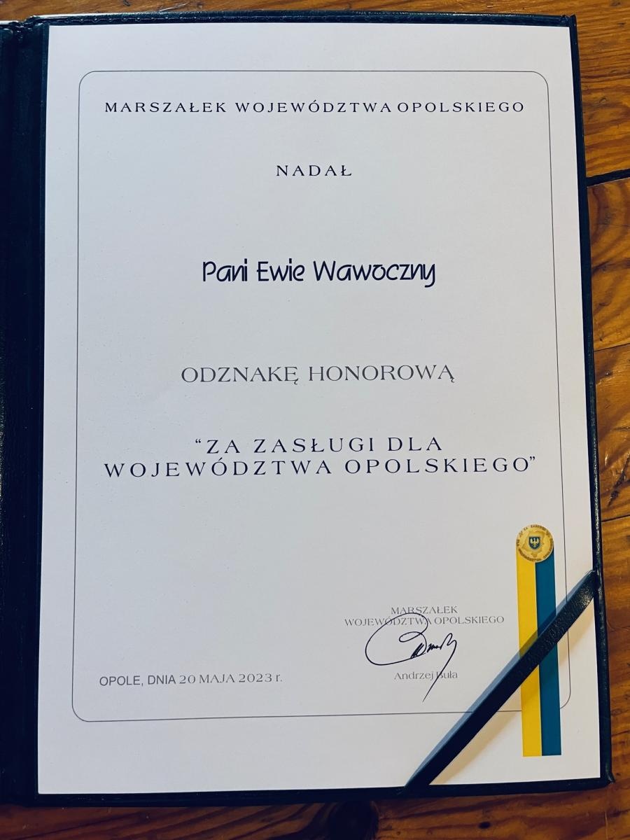 Zdjęcie w galerii na portalu naszraciborz.pl: Raciborzanka nagrodzona w województwie opolskim wiadomości z regionu