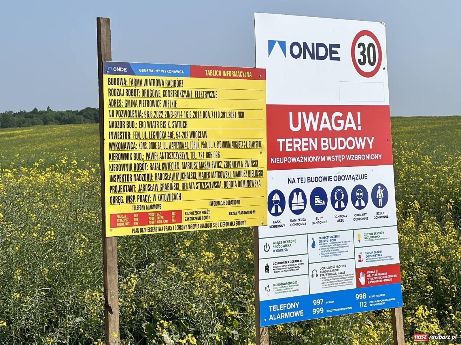 Zdjęcie w galerii na portalu naszraciborz.pl: Przy drodze z Raciborza do Pietrowic Wielkich trwa budowa wiadomości z regionu