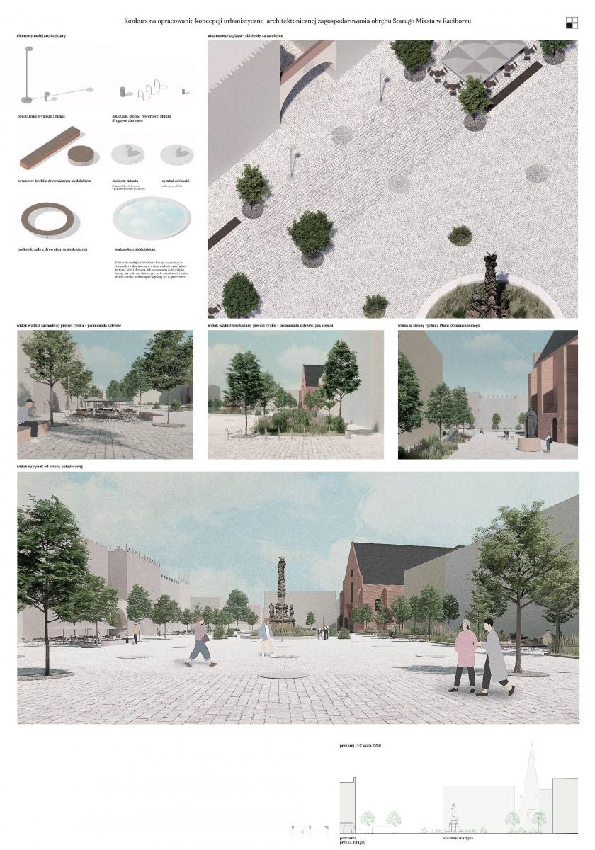 Zdjęcie w galerii na portalu naszraciborz.pl: Konkurs na zagospodarowanie raciborskiego Rynku - II NAGRODA [WIZUALIZACJE] wiadomości z regionu