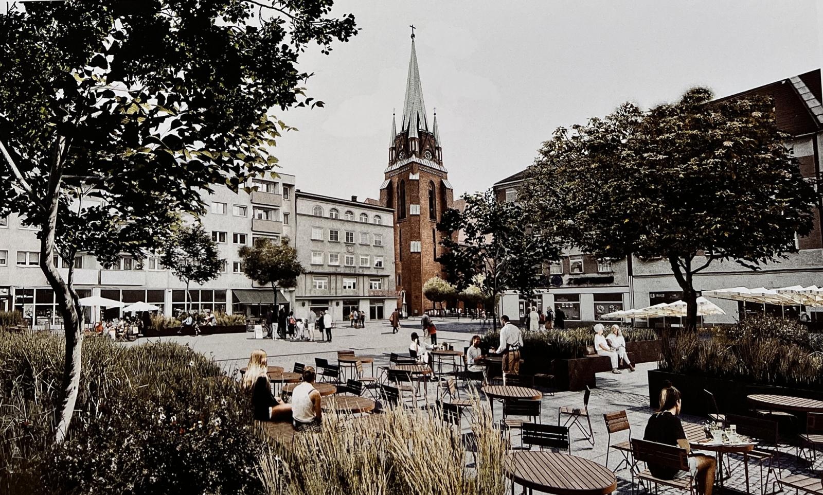 Zdjęcie w galerii na portalu naszraciborz.pl: Raciborski rynek przyszłości - są wizje, ale brakuje pieniędzy. Czy miasto stać na wydanie milionów wokół kolumny maryjnej? wiadomości z regionu