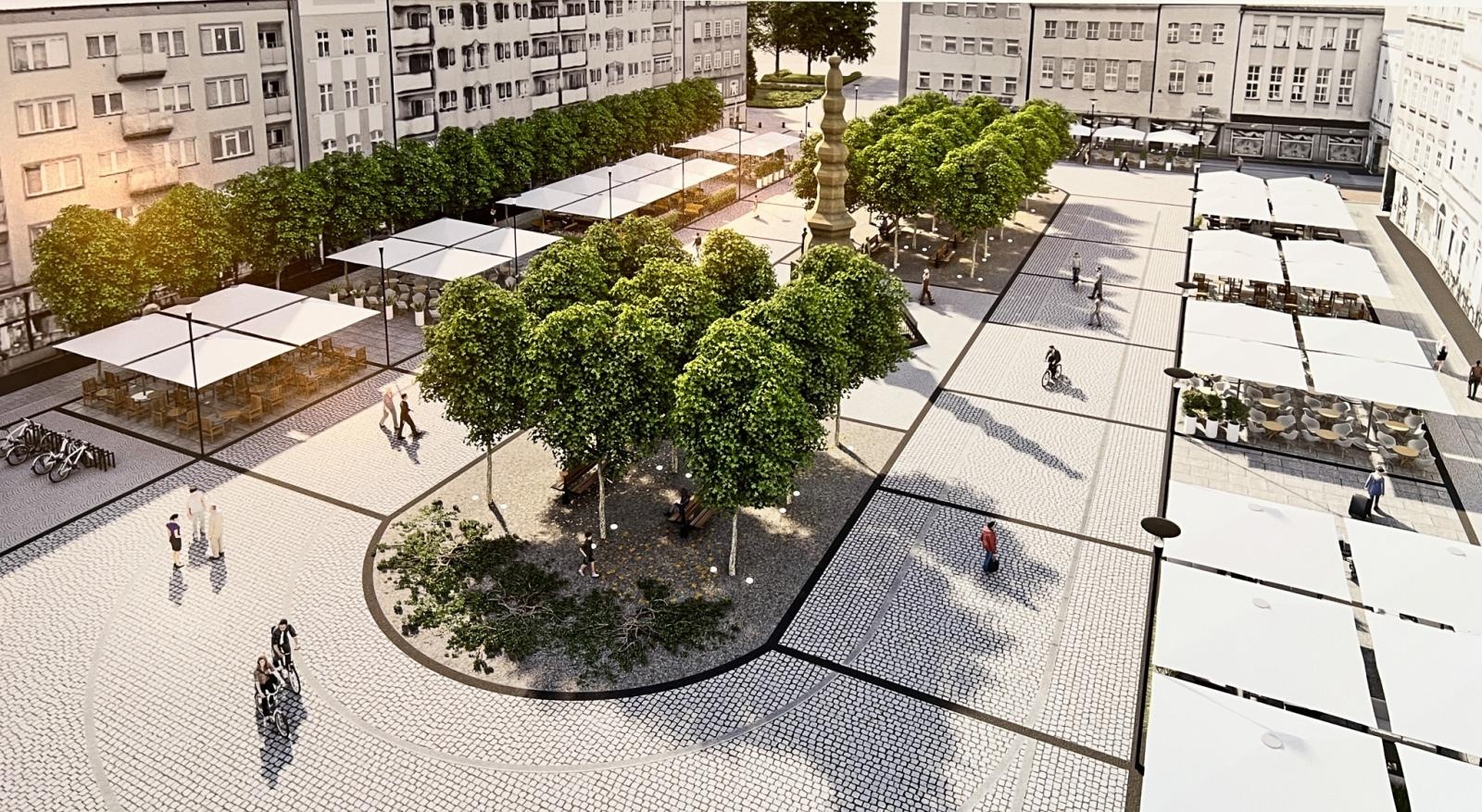 Zdjęcie w galerii na portalu naszraciborz.pl: Raciborski rynek przyszłości - są wizje, ale brakuje pieniędzy. Czy miasto stać na wydanie milionów wokół kolumny maryjnej? wiadomości z regionu