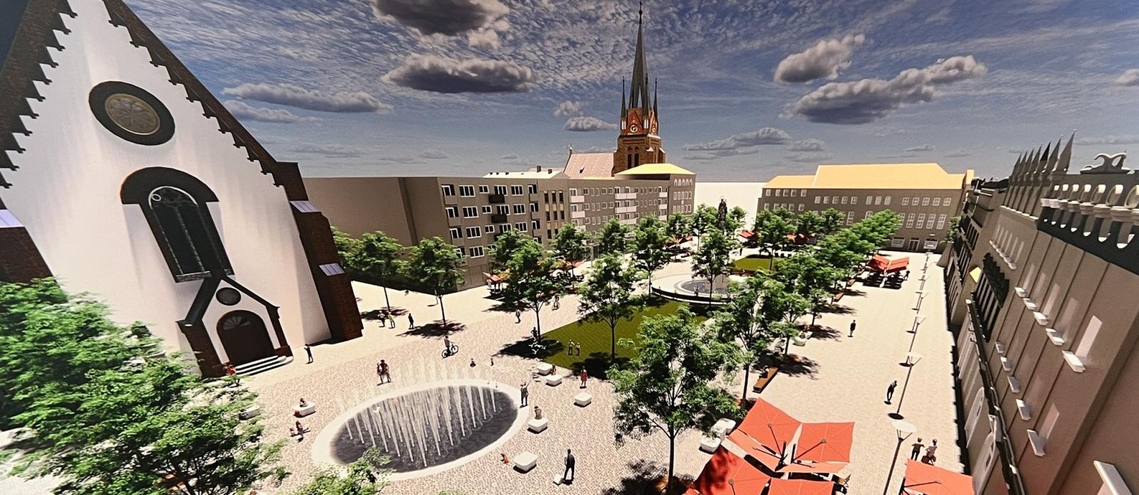 Zdjęcie w galerii na portalu naszraciborz.pl: Raciborski rynek przyszłości - są wizje, ale brakuje pieniędzy. Czy miasto stać na wydanie milionów wokół kolumny maryjnej? wiadomości z regionu