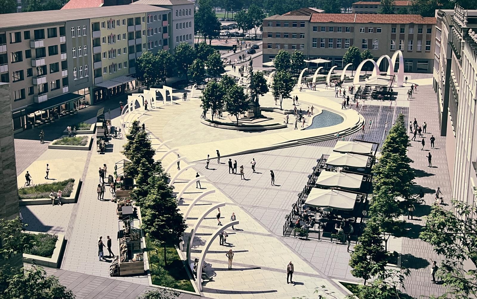 Zdjęcie w galerii na portalu naszraciborz.pl: Raciborski rynek przyszłości - są wizje, ale brakuje pieniędzy. Czy miasto stać na wydanie milionów wokół kolumny maryjnej? wiadomości z regionu