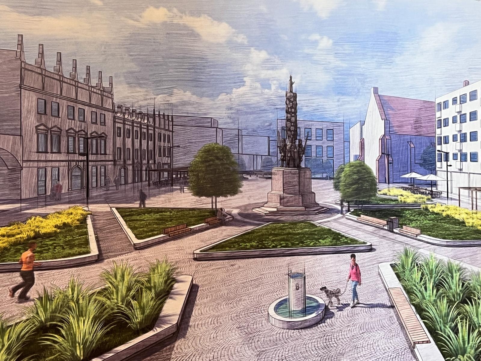 Zdjęcie w galerii na portalu naszraciborz.pl: Raciborski rynek przyszłości - są wizje, ale brakuje pieniędzy. Czy miasto stać na wydanie milionów wokół kolumny maryjnej? wiadomości z regionu