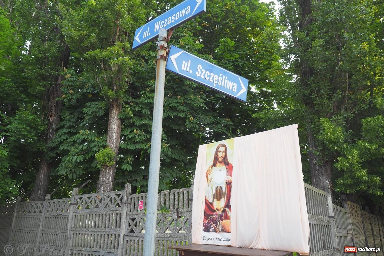 Zdjęcie w galerii na portalu naszraciborz.pl: Pracowali od świtu. Parafie NSPJ i Matka Boża gotowe na Boże Ciało [FOTO] wiadomości z regionu
