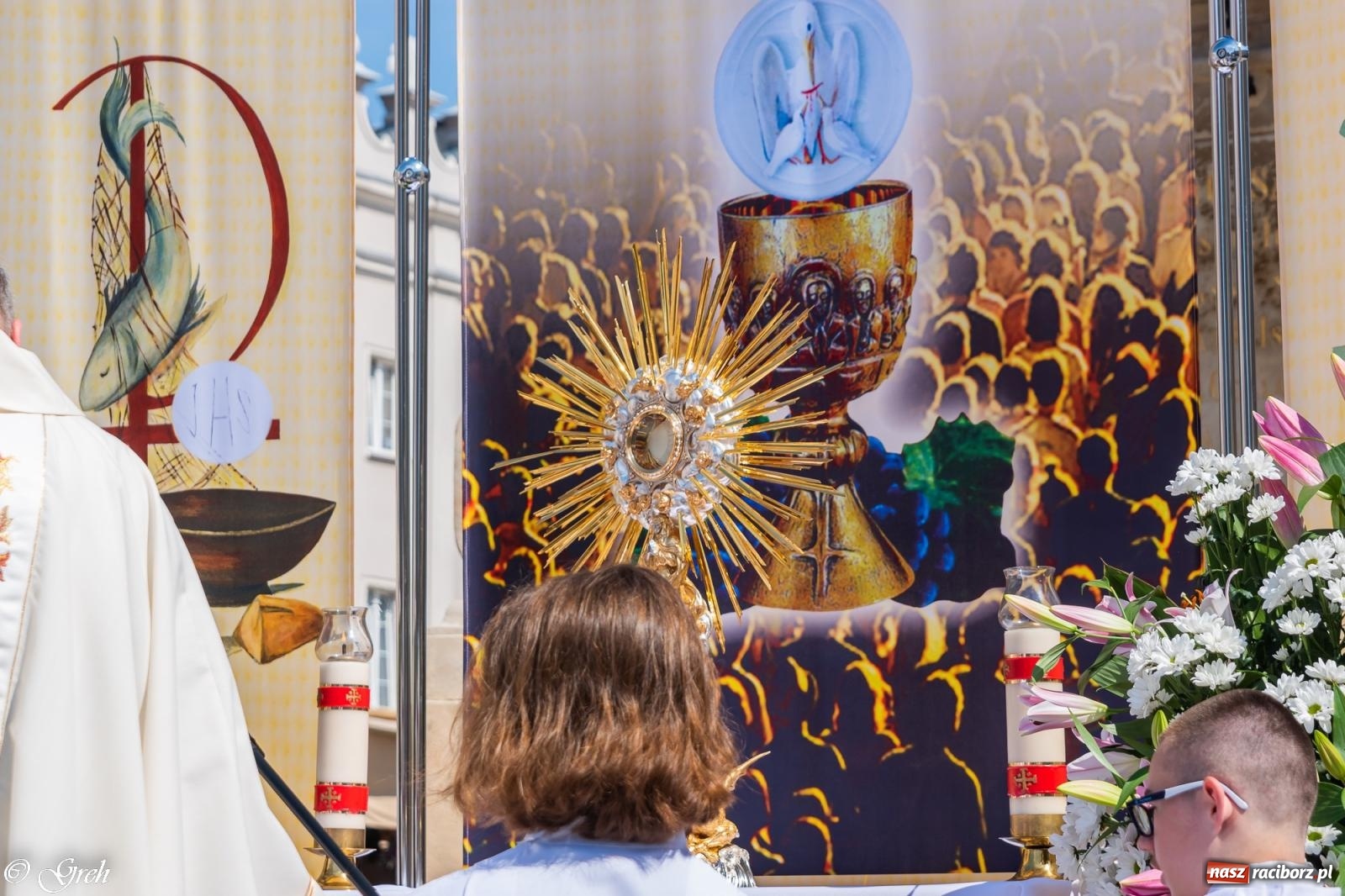 Zdjęcie w galerii na portalu naszraciborz.pl: Boże Ciało w parafii WNMP w Raciborzu [FOTO i WIDEO] wiadomości z regionu