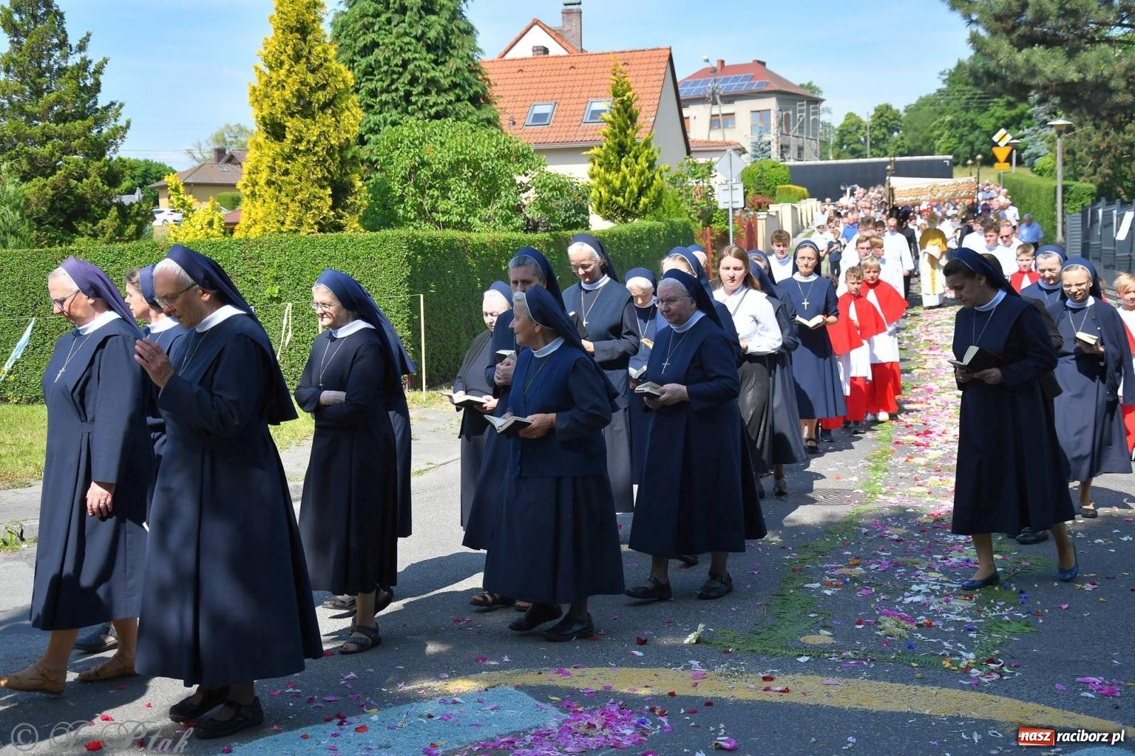 Zdjęcie w galerii na portalu naszraciborz.pl: Idzie Bóg prawdziwy. Boże Ciało w parafii Matki Bożej wiadomości z regionu