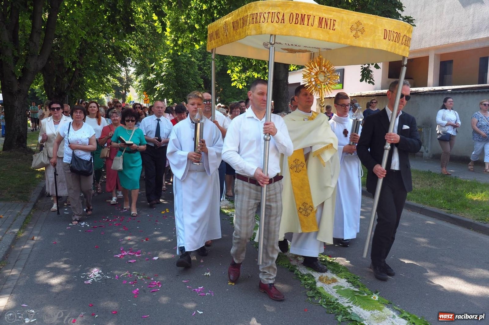 Zdjęcie w galerii na portalu naszraciborz.pl: Procesja Eucharystyczna to forma świadectwa. Boże Ciało w parafii NSPJ [FOTO i WIDEO] wiadomości z regionu