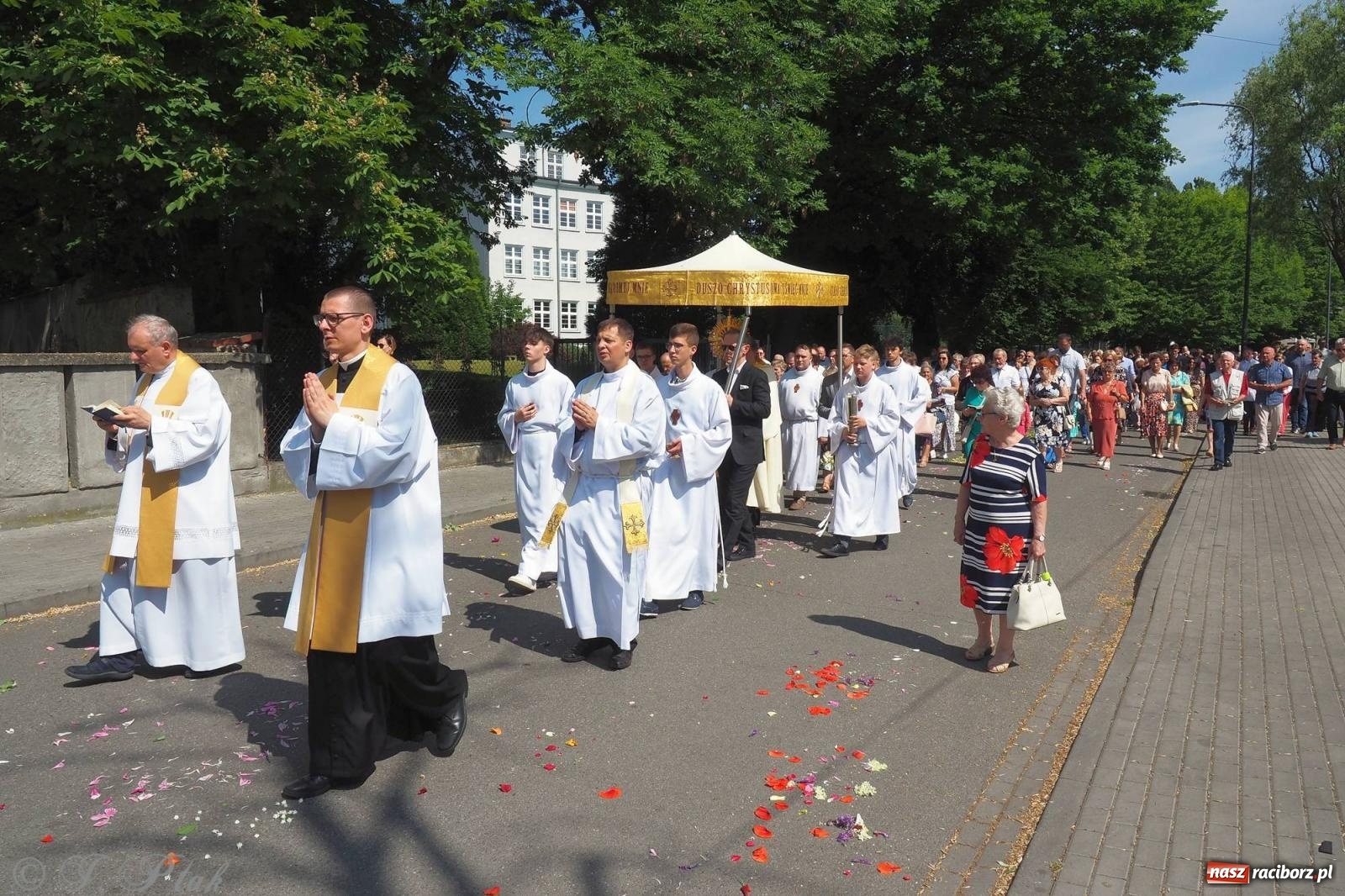 Zdjęcie w galerii na portalu naszraciborz.pl: Procesja Eucharystyczna to forma świadectwa. Boże Ciało w parafii NSPJ [FOTO i WIDEO] wiadomości z regionu