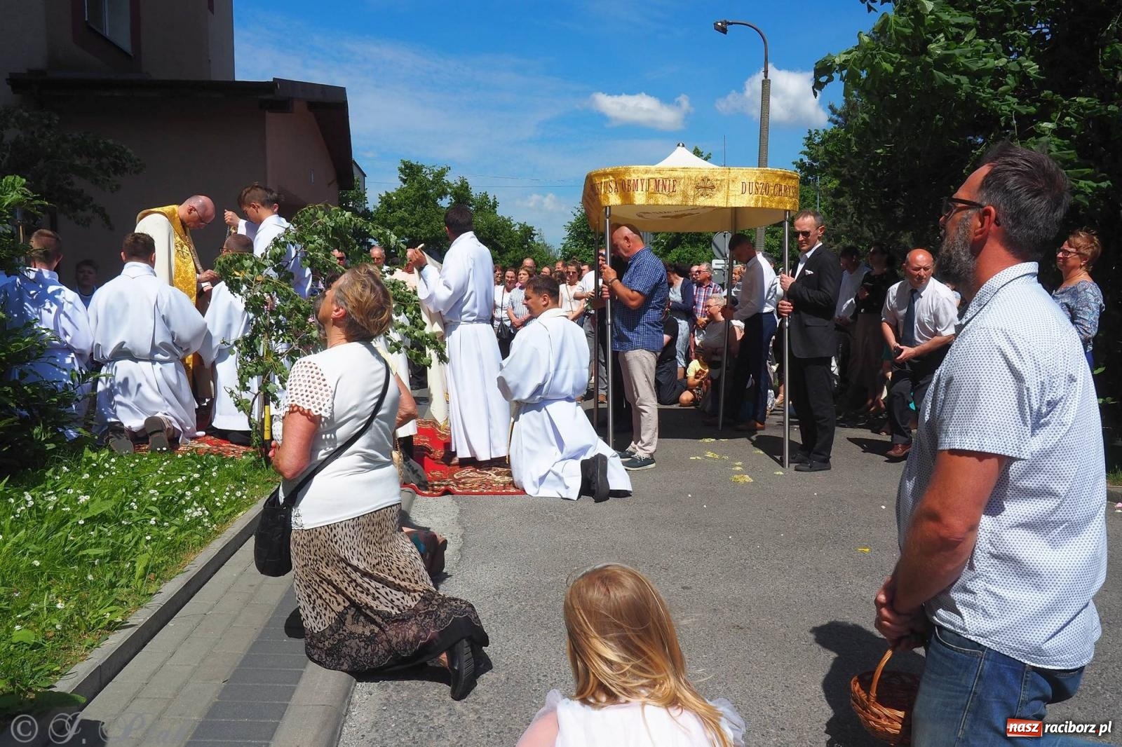 Zdjęcie w galerii na portalu naszraciborz.pl: Procesja Eucharystyczna to forma świadectwa. Boże Ciało w parafii NSPJ [FOTO i WIDEO] wiadomości z regionu