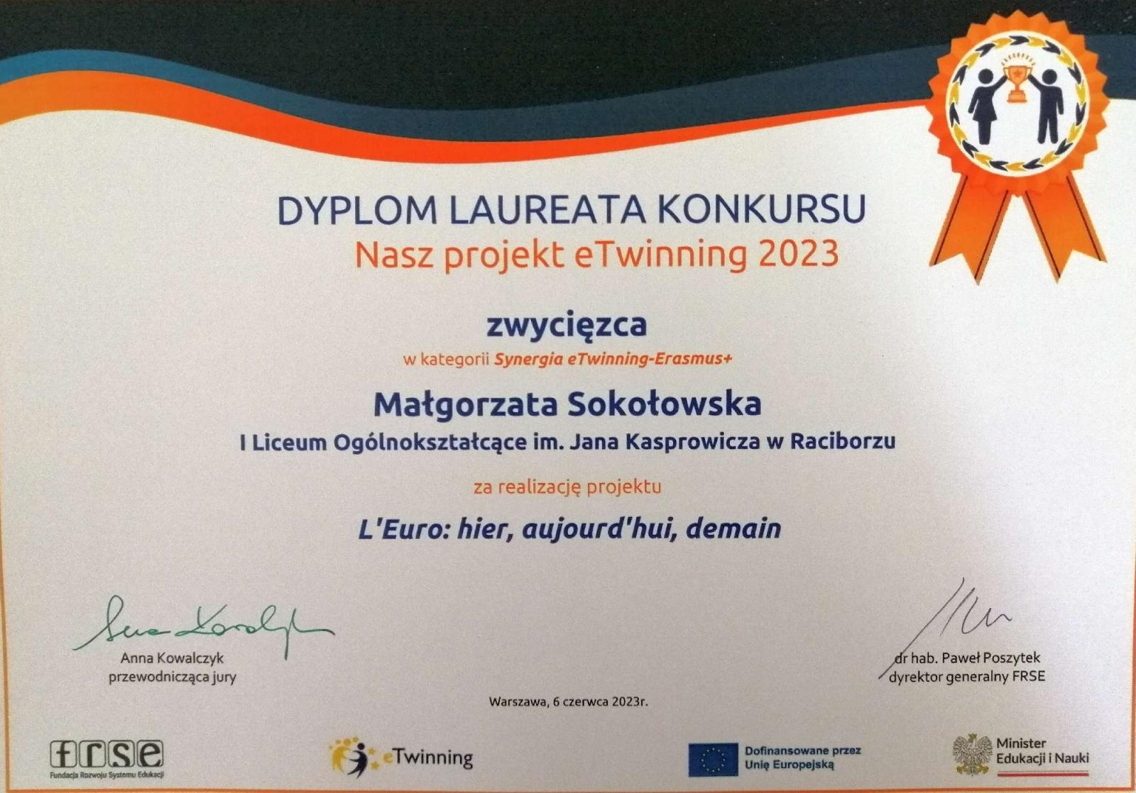 Zdjęcie w galerii na portalu naszraciborz.pl: Projekt raciborskiego Kasprowicza najlepszy w ogólnopolskim konkursie wiadomości z regionu