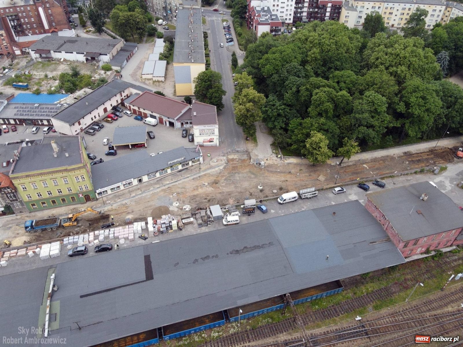 Zdjęcie w galerii na portalu naszraciborz.pl: Remont Kolejowej z lotu ptaka. Tak zmieni się to skrzyżowanie wiadomości z regionu
