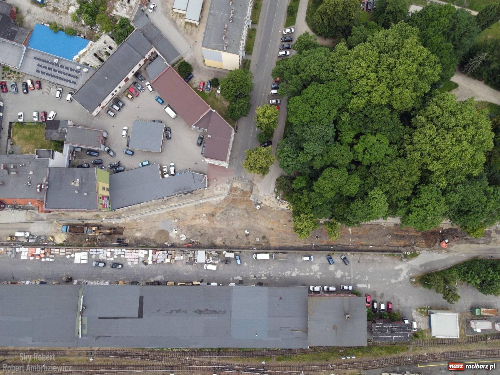 Zdjęcie w galerii na portalu naszraciborz.pl: Remont Kolejowej z lotu ptaka. Tak zmieni się to skrzyżowanie wiadomości z regionu