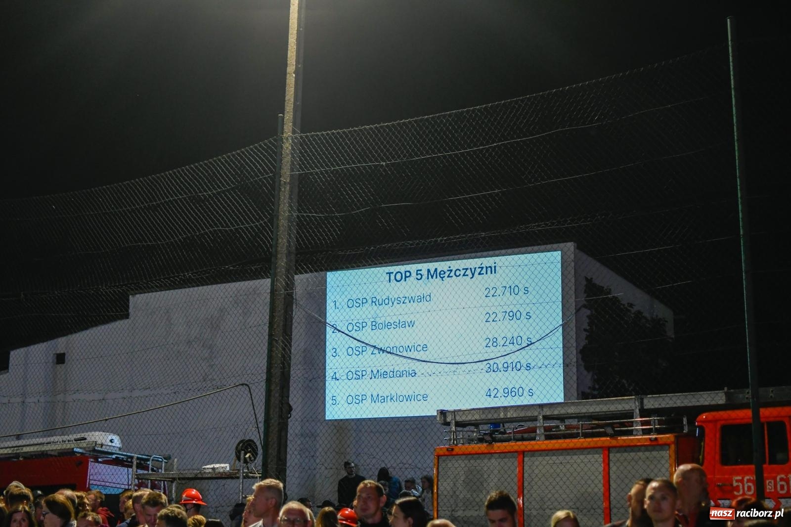 Zdjęcie w galerii na portalu naszraciborz.pl: Nocne strażackie show w Bolesławiu. Sztuczne ognie i rywalizacja w ćwiczeniu bojowym [FOTO i WIDEO] wiadomości z regionu