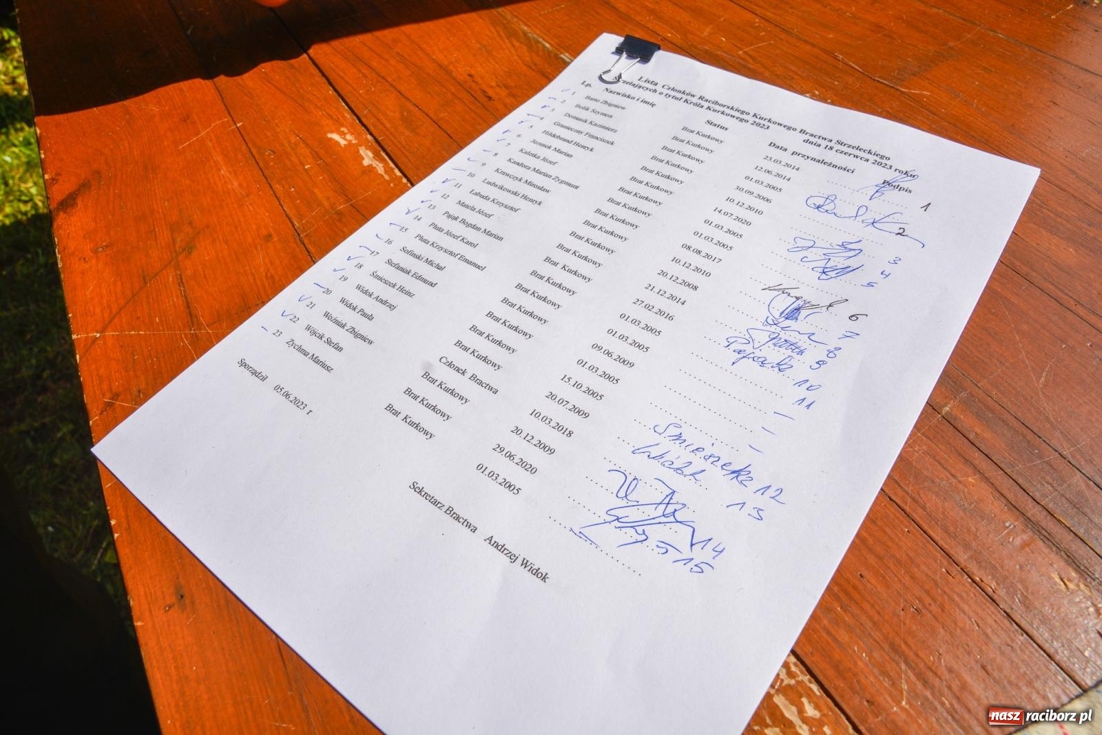 Zdjęcie w galerii na portalu naszraciborz.pl: Strzelanie królewskie. Zbigniew Woźniak królem brackim AD 2023 wiadomości z regionu