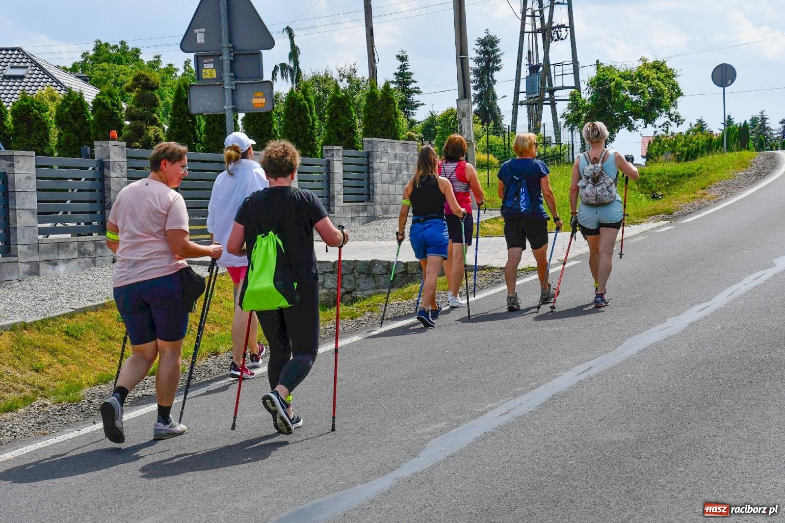 Zdjęcie w galerii na portalu naszraciborz.pl: Przemierzali z kijkami gminę z widokami wiadomości z regionu