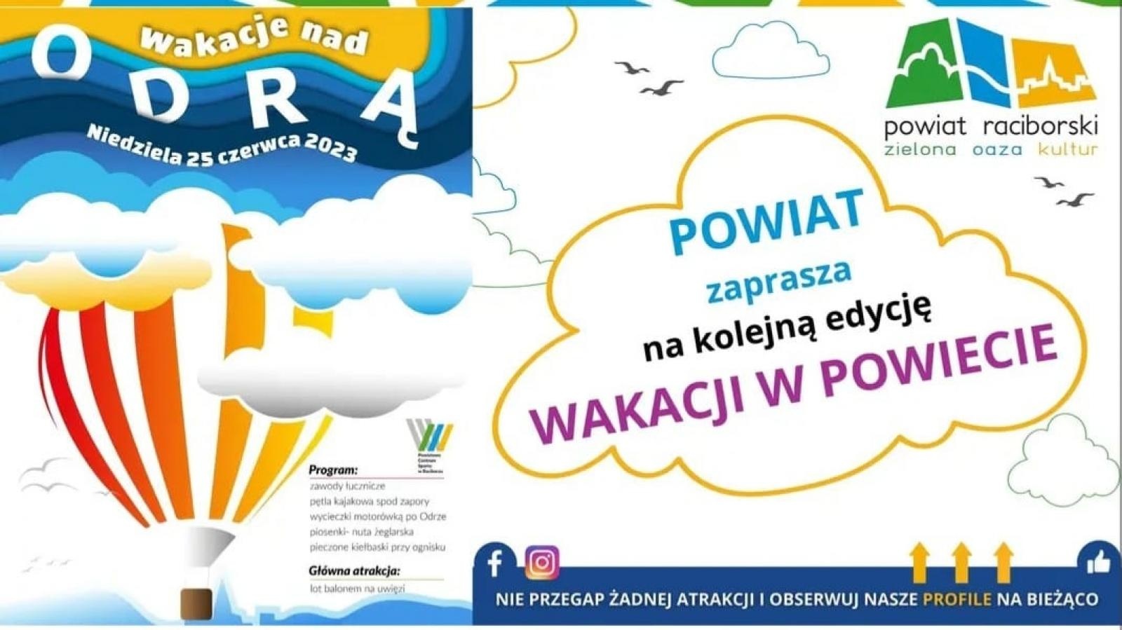 Zdjęcie w galerii na portalu naszraciborz.pl: Powiat Raciborski zaprasza na Wakacje nad ODRĄ wiadomości z regionu