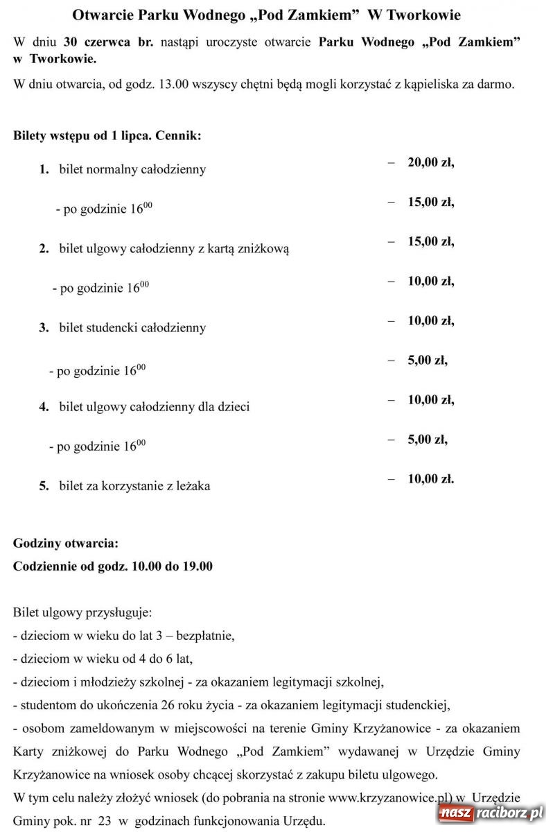 Zdjęcie w galerii na portalu naszraciborz.pl: Kąpielisko w Tworkowie już czynne. To najnowocześniejszy obiekt w powiecie wiadomości z regionu