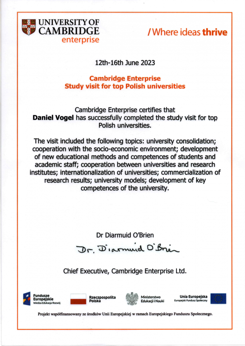 Zdjęcie w galerii na portalu naszraciborz.pl: Liderzy polskich uczelni w University of Cambridge wiadomości z regionu