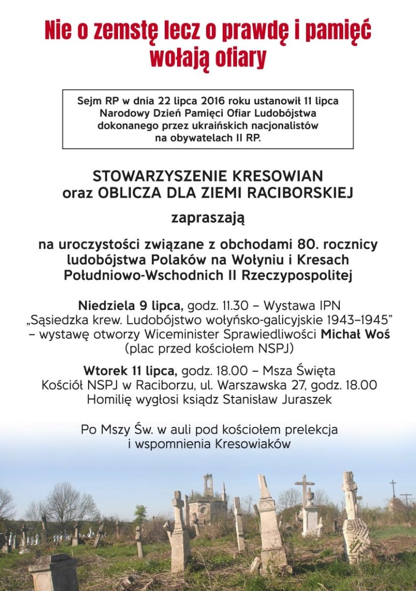 Zdjęcie w galerii na portalu naszraciborz.pl: Nie o zemstę, lecz o prawdę i pamięć wołają ofiary wiadomości z regionu