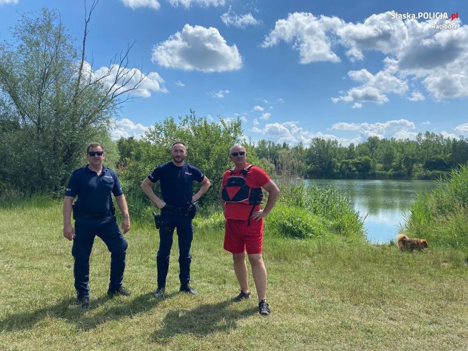 Zdjęcie w galerii na portalu naszraciborz.pl: Policja i WOPR kontrolują miejsca, gdzie zakazana jest kąpiel wiadomości z regionu
