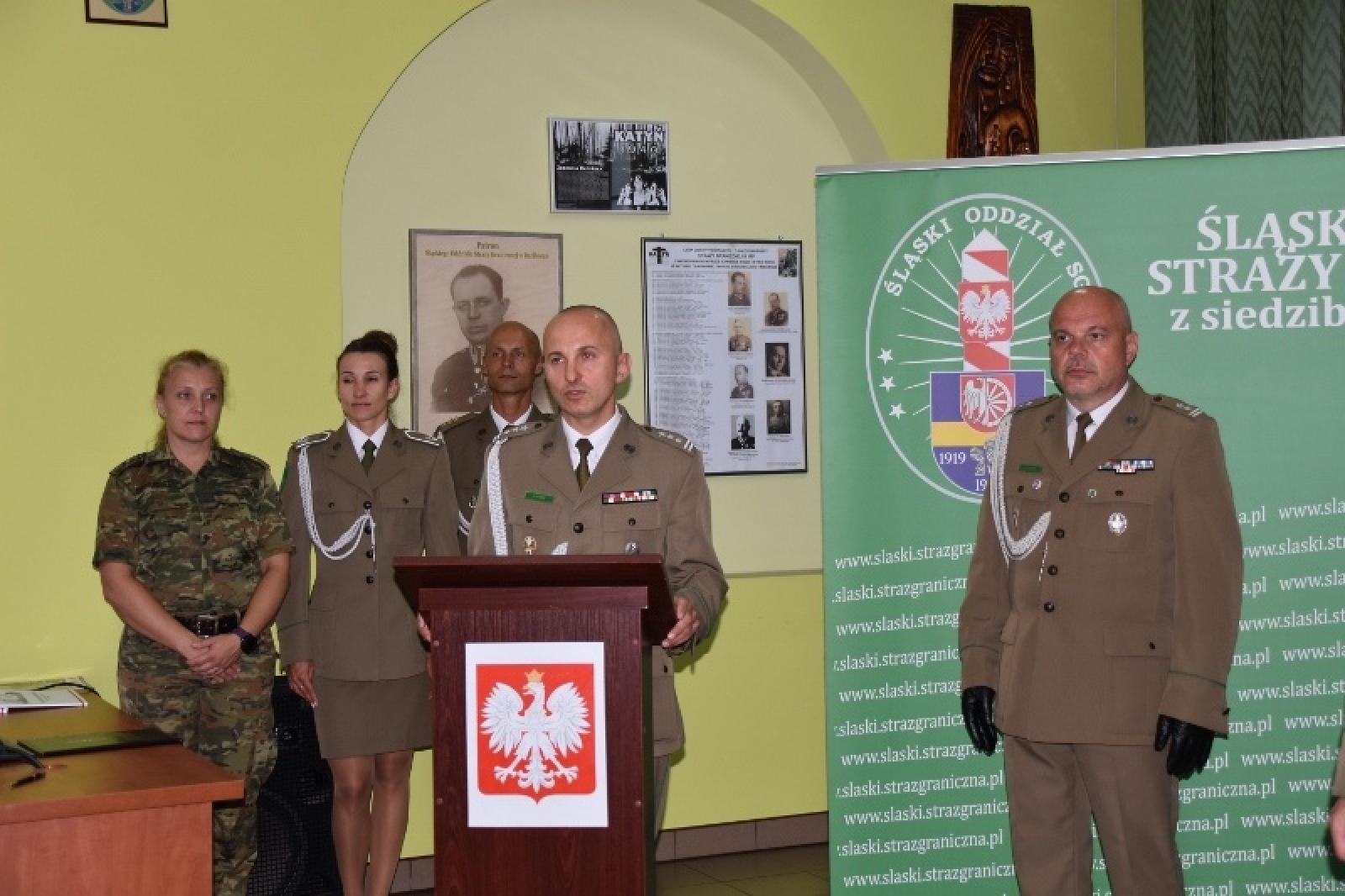 Zdjęcie w galerii na portalu naszraciborz.pl: Uroczysta zbiórka w Śląskim Oddziale Straży Granicznej wiadomości z regionu