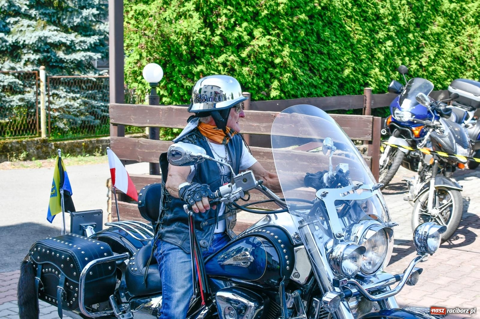 Zdjęcie w galerii na portalu naszraciborz.pl: Parada motocykli na odpust św. Krzysztofa w Pogrzebieniu [FOTO i WIDEO] wiadomości z regionu