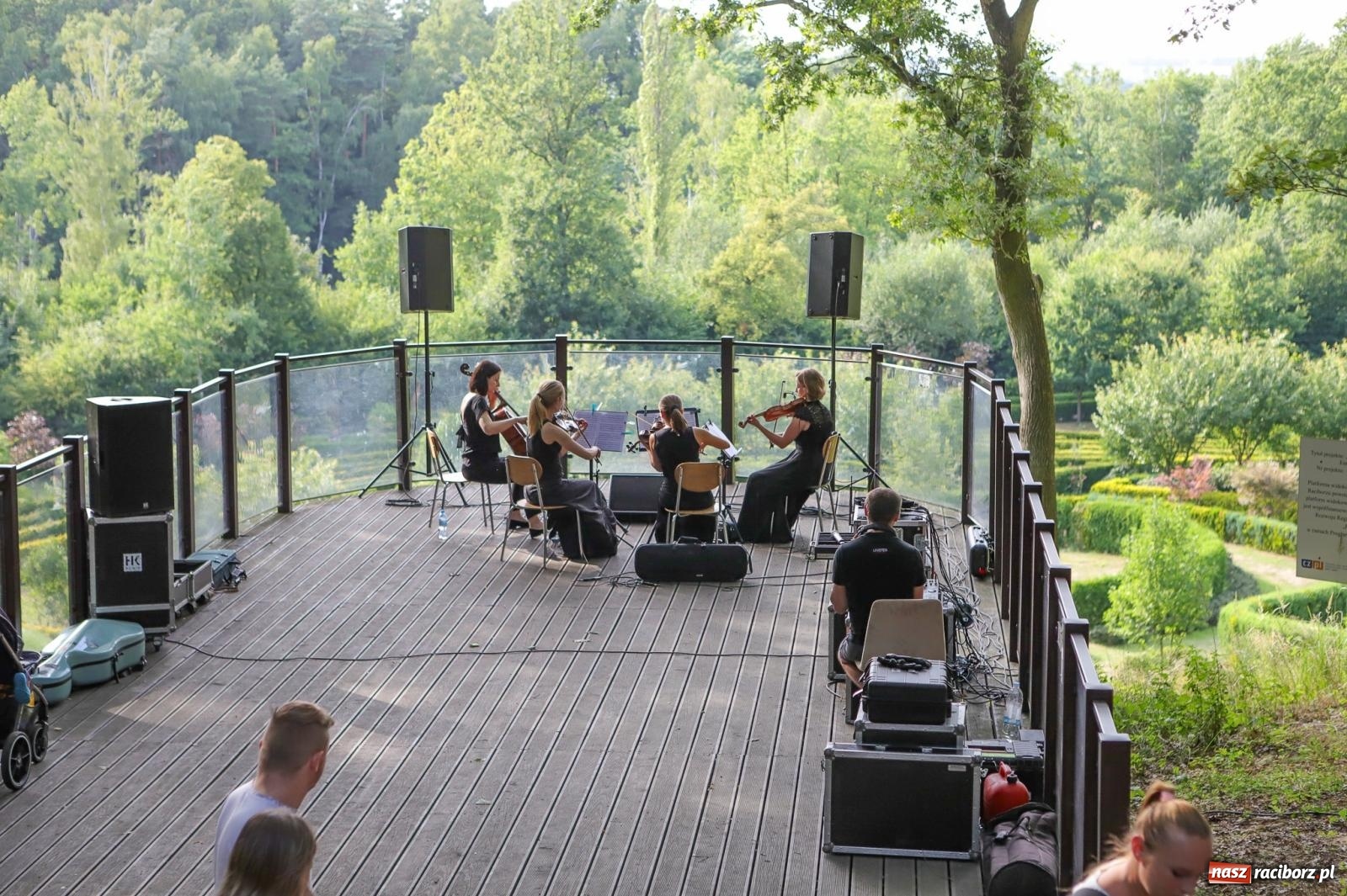 Zdjęcie w galerii na portalu naszraciborz.pl: Szlachetne smyczkowe brzmienie w raciborskim arboretum wiadomości z regionu
