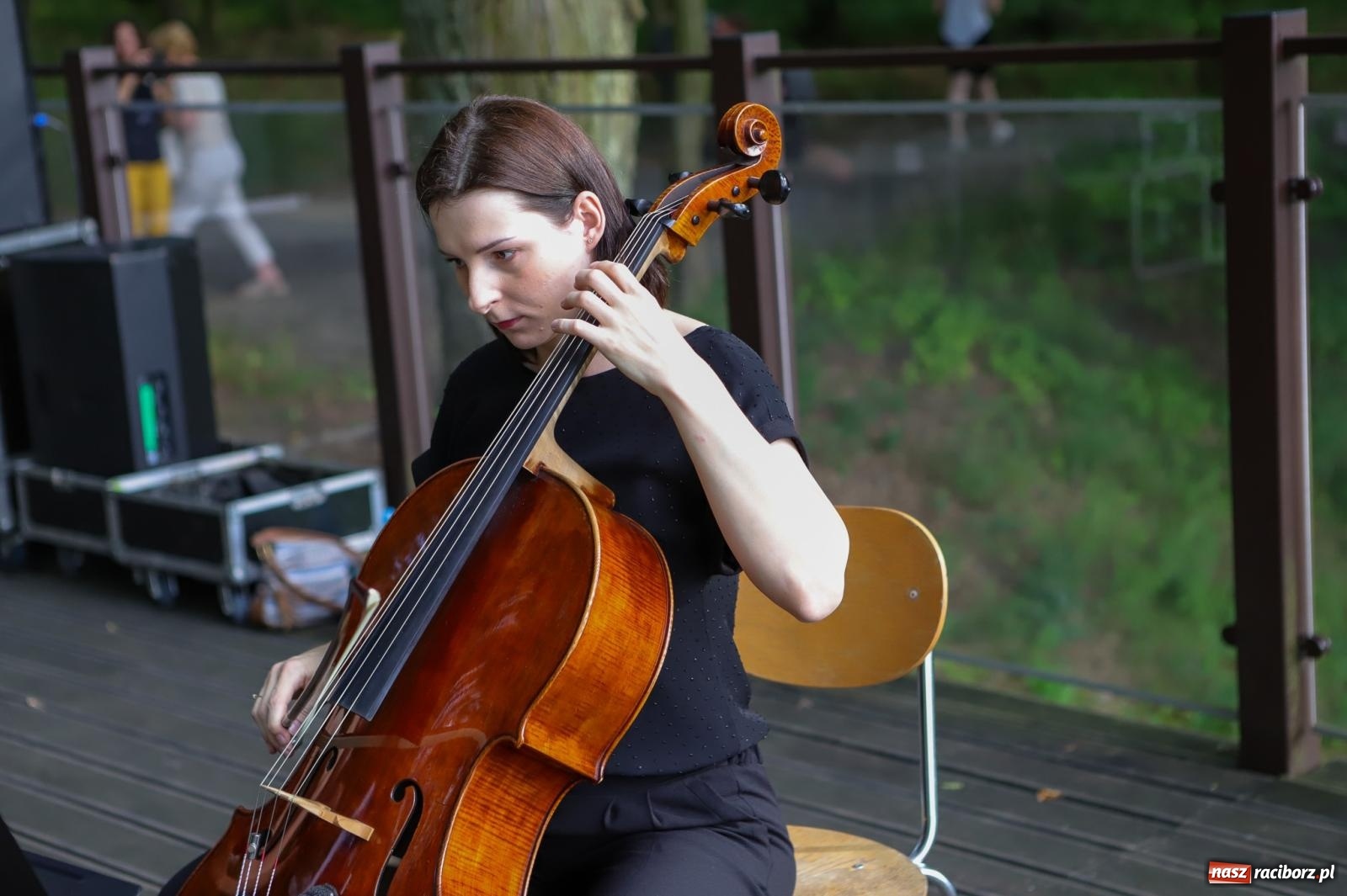 Zdjęcie w galerii na portalu naszraciborz.pl: Szlachetne smyczkowe brzmienie w raciborskim arboretum wiadomości z regionu