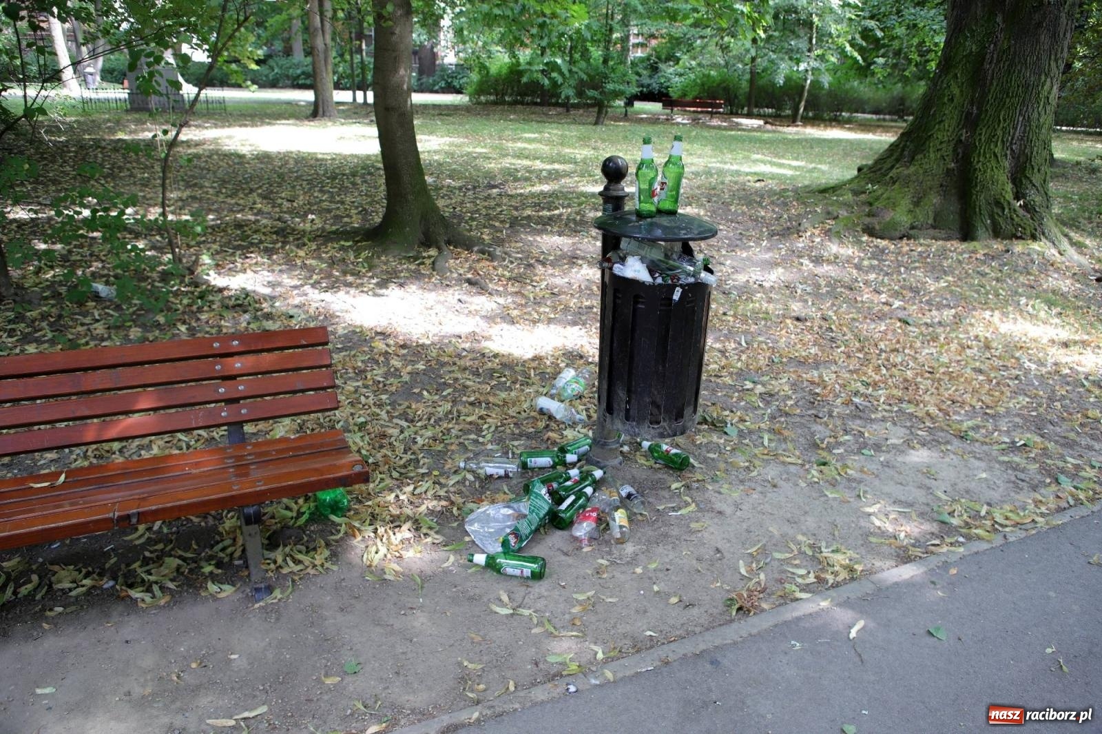 Zdjęcie w galerii na portalu naszraciborz.pl: Park przy Opawskiej zamienia się wieczorem w melinę wiadomości z regionu