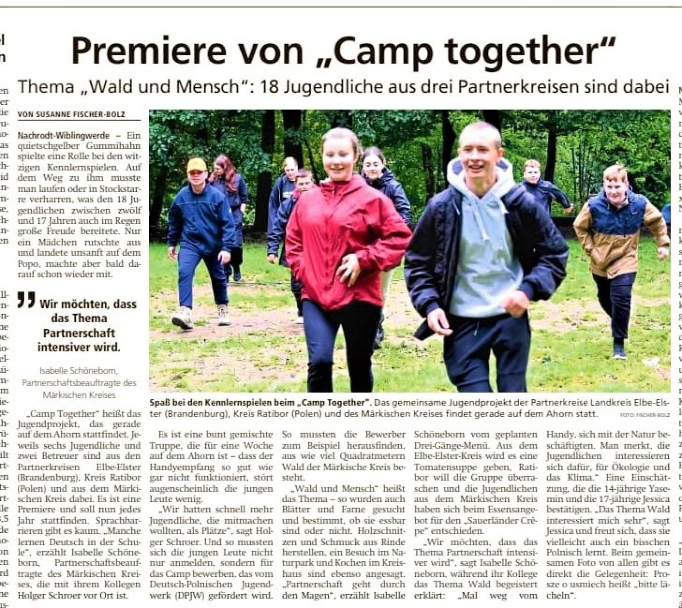 Zdjęcie w galerii na portalu naszraciborz.pl: Młodzież z trzech partnerskich powiatów zgłębiała relację człowiek-las wiadomości z regionu