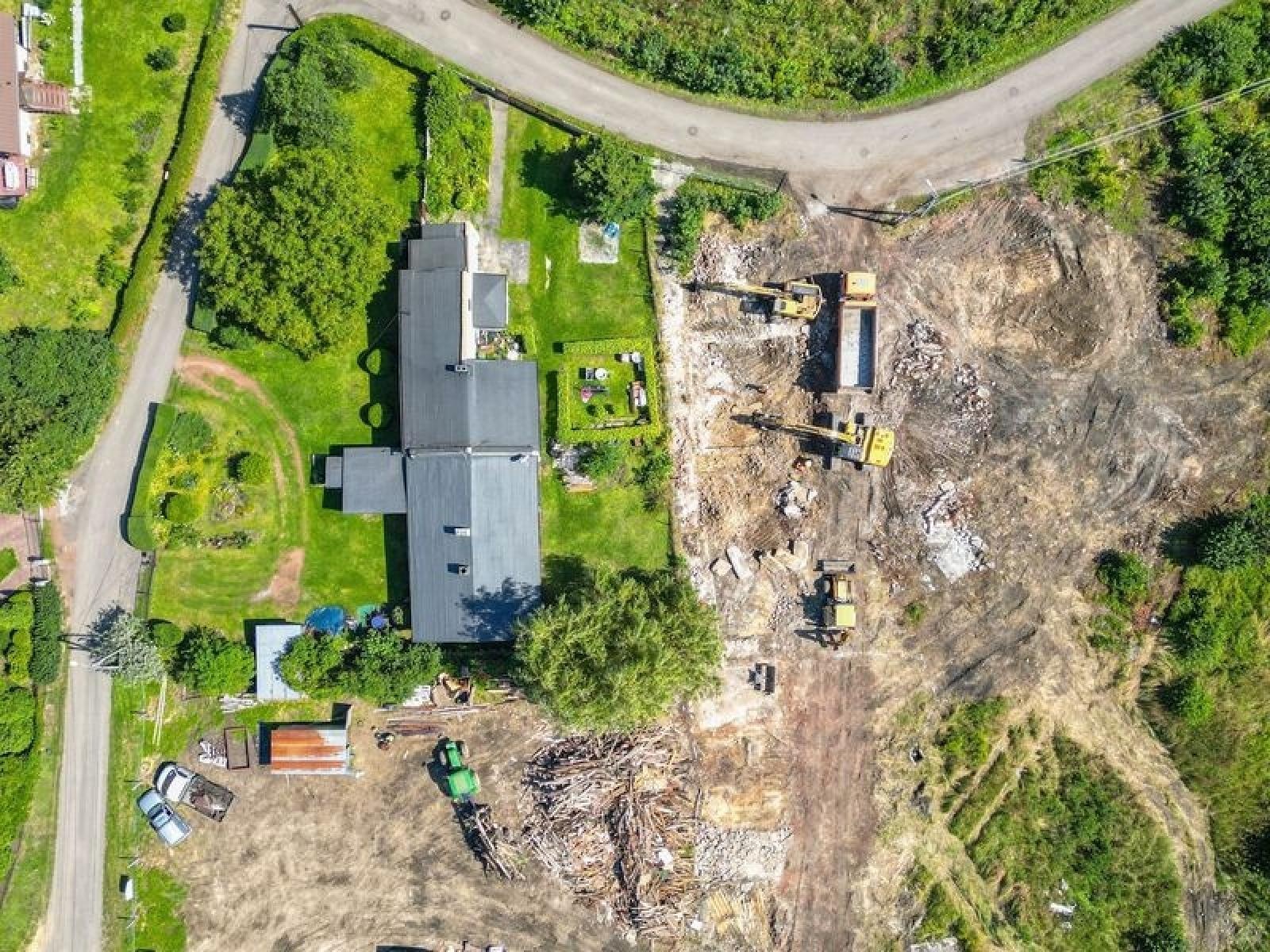 Zdjęcie w galerii na portalu naszraciborz.pl: Trwają wyburzenia pod drogę Racibórz-Pszczyna wiadomości z regionu