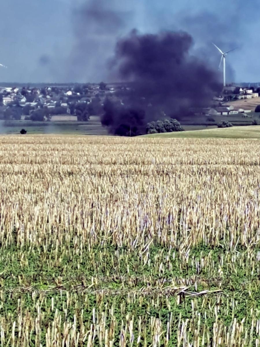 Zdjęcie w galerii na portalu naszraciborz.pl: Dym nad Borucinem. Tak doszło do pożaru [WIDEO] wiadomości z regionu