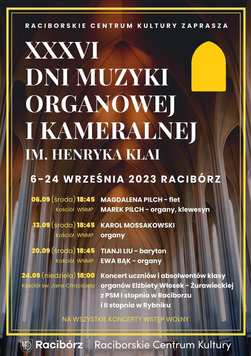 Zdjęcie w galerii na portalu naszraciborz.pl: Przed nami XXXVI Dni Muzyki Organowej i Kameralnej im. Henryka Klai wiadomości z regionu