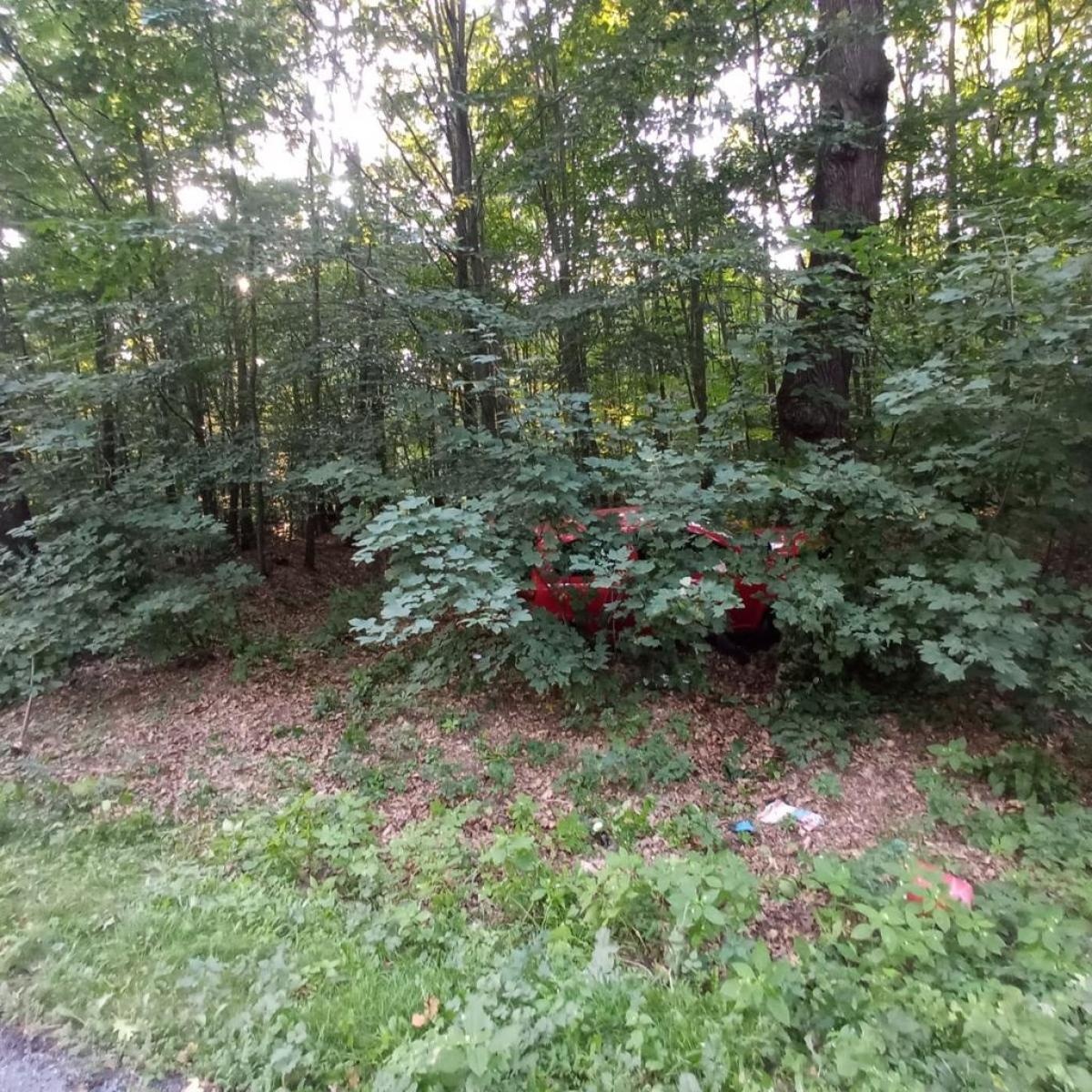 Zdjęcie w galerii na portalu naszraciborz.pl: Toyota uderzyła w drzewo w Szymocicach [FOTO] wiadomości z regionu