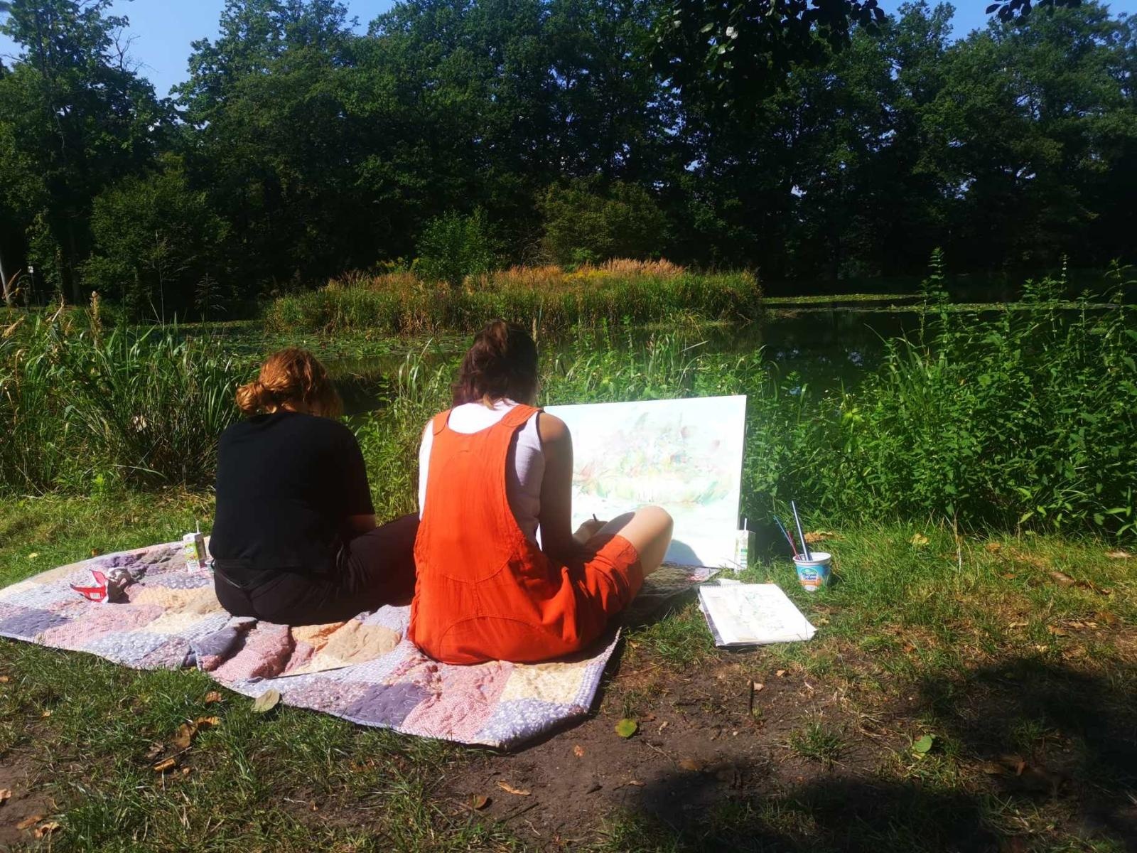 Zdjęcie w galerii na portalu naszraciborz.pl: MDK zorganizował w Rudach plener malarski wiadomości z regionu