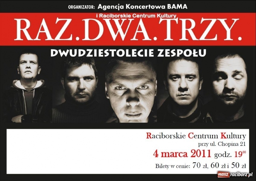 Zdjęcie w galerii na portalu naszraciborz.pl: Koncert zespołu Raz Dwa Trzy wiadomości z regionu